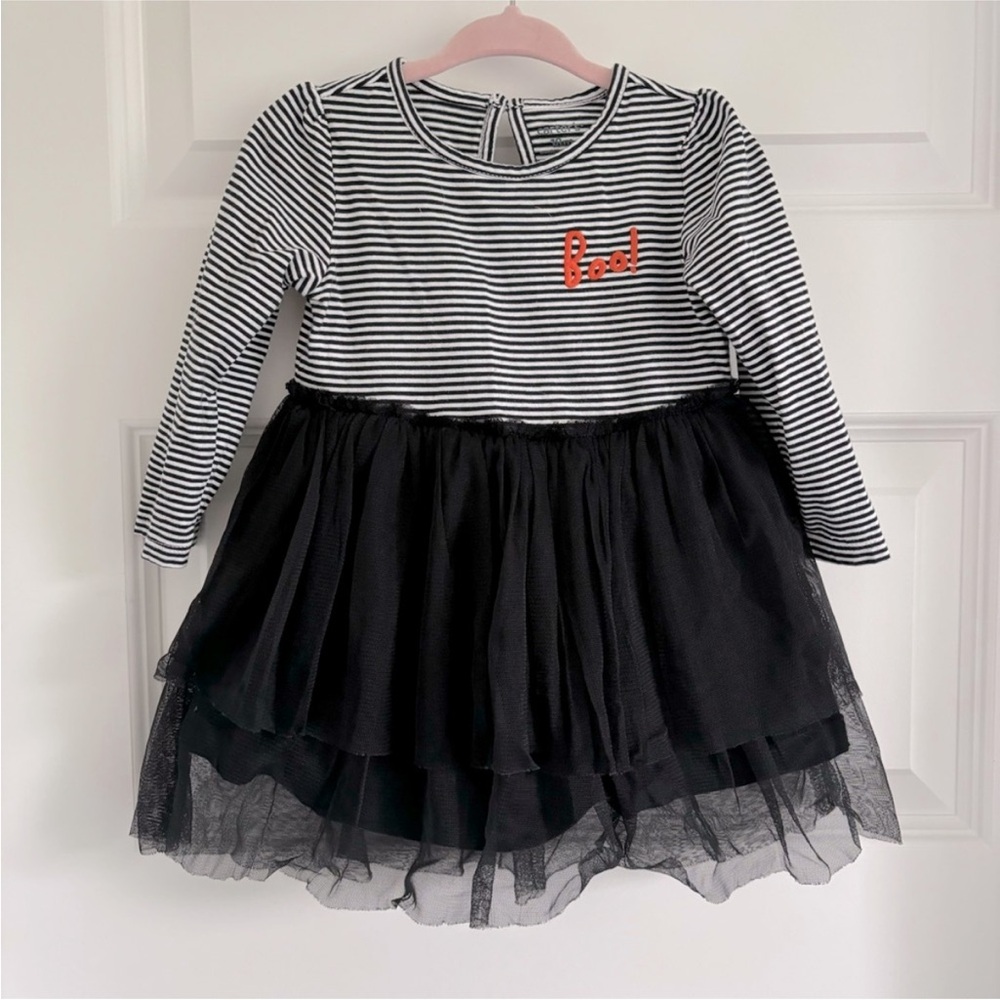 Carter's Black and White Halloween Tutu Dress